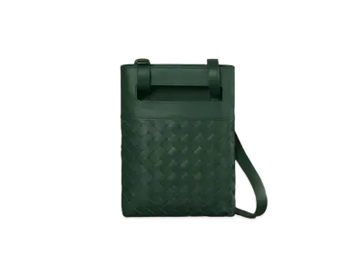 Bottega Veneta Intrecciato Calf Leather Shoulder Bag "Pine Green"
