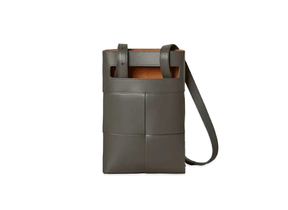 Bottega Veneta Calfskin Messenger Bag "Light Graphite"