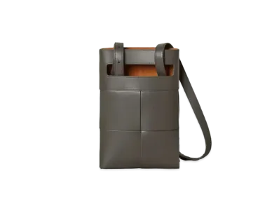 Bottega Veneta Calfskin Messenger Bag "Light Graphite"