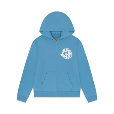 DENIM TEARS Denim University Zip Hoodie "Light Blue"