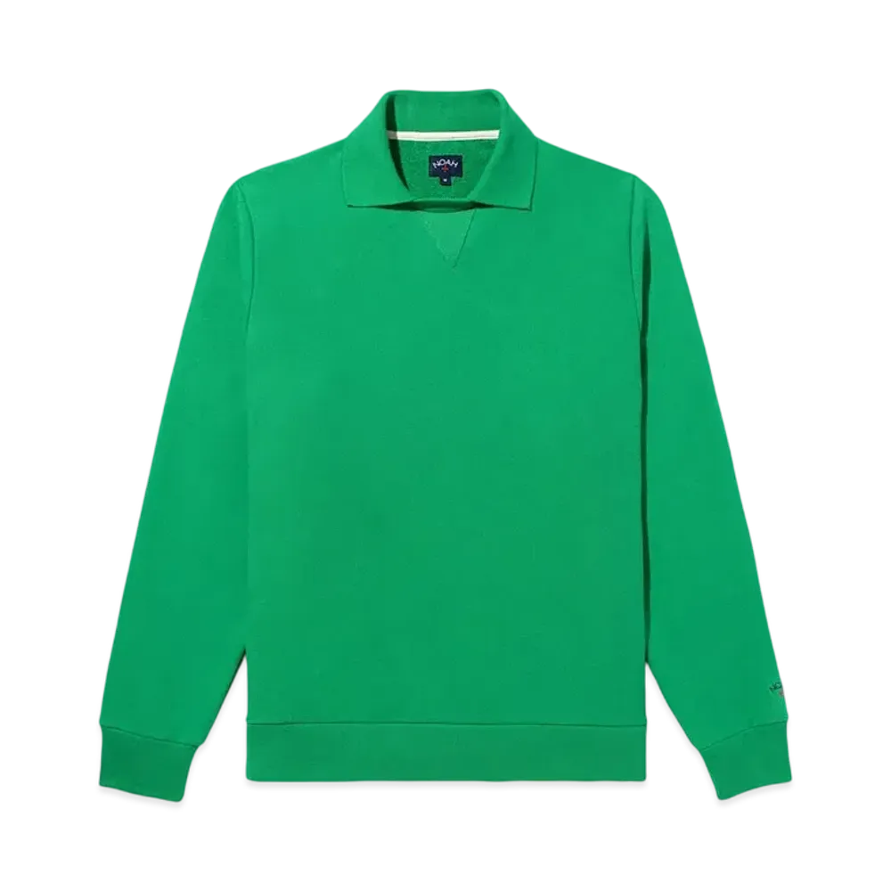 Noah Polo Collar Crewneck "Kelly Green"