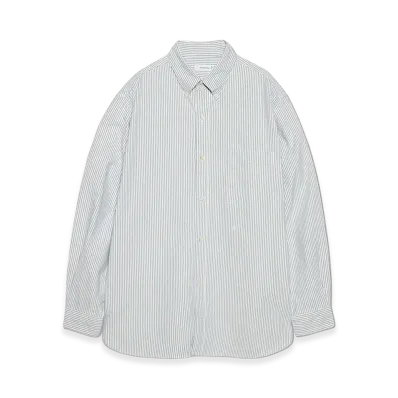 nanamica Button Down Stripe Wind Shirt "Navy"