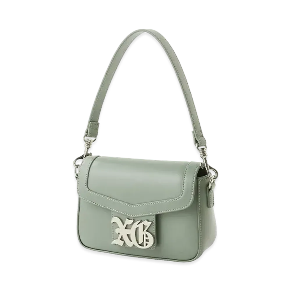 X-Girl Old English Logo Buckle 2Way Faux Leather Bag "Olive"