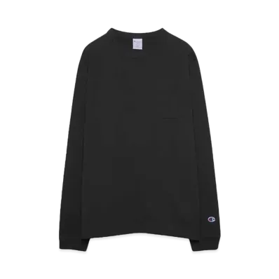 Champion T1011 LONG SLEEVE POCKET T-SHIRT "BLACK"