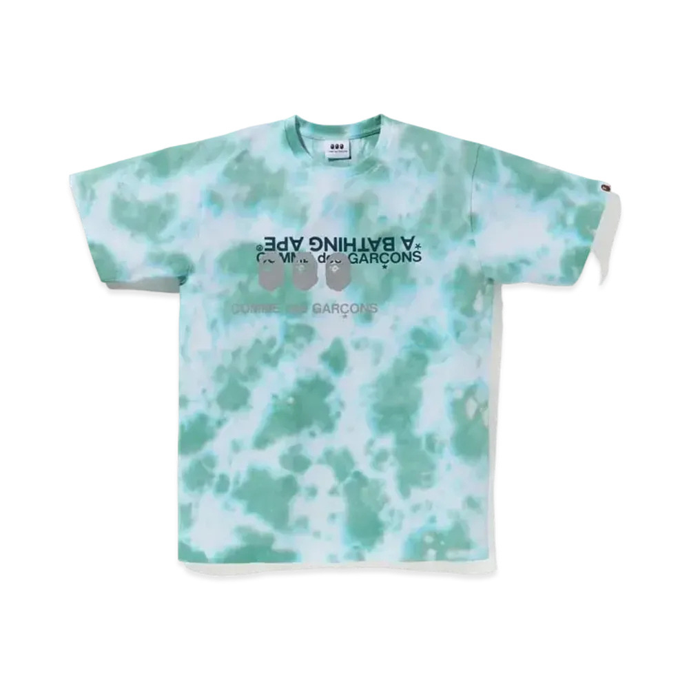 A BATHING APE x CDG OSAKA Tie Dye Tee "Green"