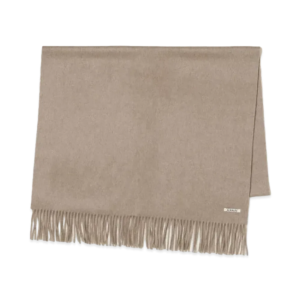 AURALEE Baby Cashmere Wide Stole "Natural Brown"