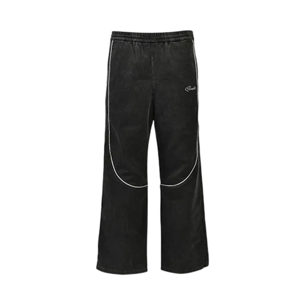 BREATH Script Logo Piping Corduroy Track Pants "Black"