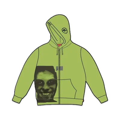 Supreme x Aphex Twin Zip Up Hooded Sweashirt "Green"