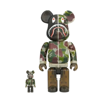 Bearbrick x BAPE ABC Camo Shark 100% & 400%