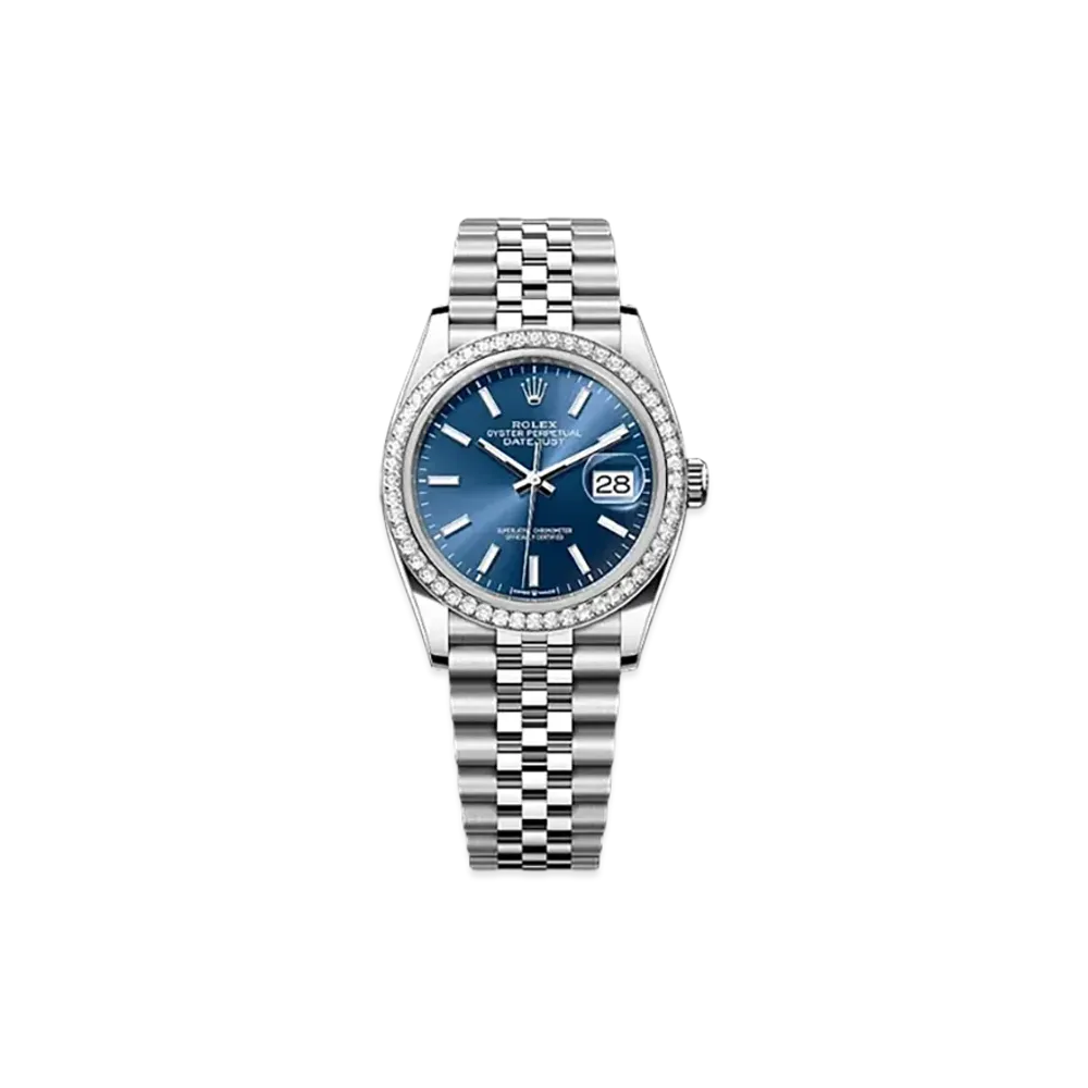 ROLEX Datejust 36 Oystersteel & White Gold Diamonds "Blue"