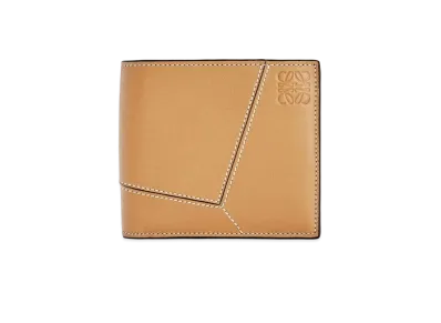 LOEWE Puzzle Stitches Bifold Wallet In Smooth Calfskin "Light Caramel"