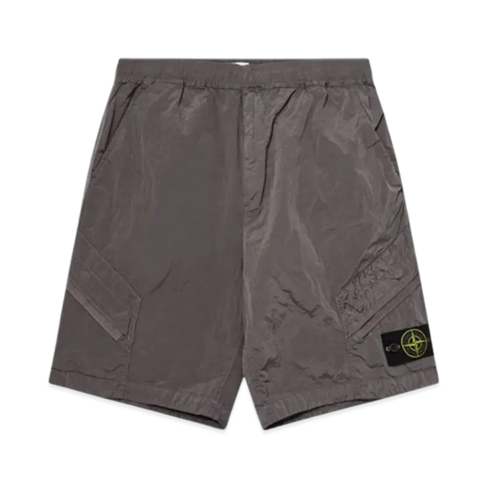 Stone Island L1719 Nylon Metal in Econyl Regenerated Nylon Comfort Fit Bermuda Shorts - 24SS "Dove Grey"