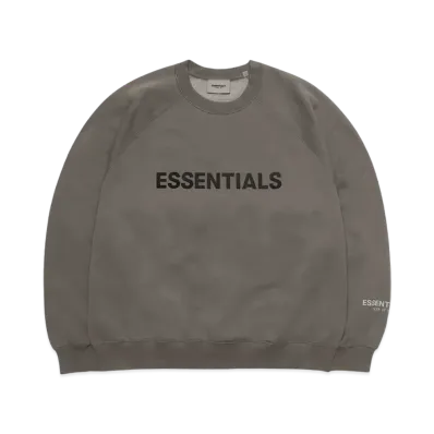FEAR OF GOD ESSENTIALS 3D Silicon Applique Crewneck "Gray Flannel/Charcoal"