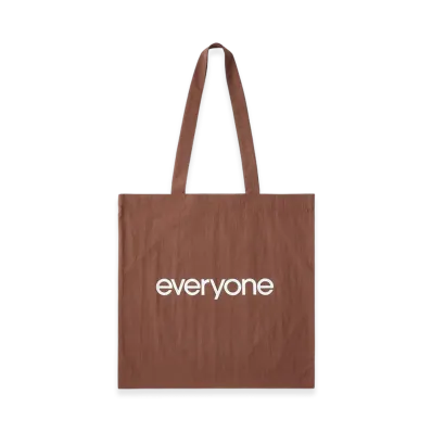 everyone Nylon Logo Tote "Brown"