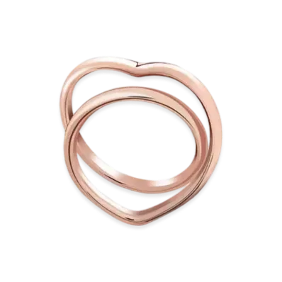 Hermes Vertige Coeur Ring MM "Pink Gold"