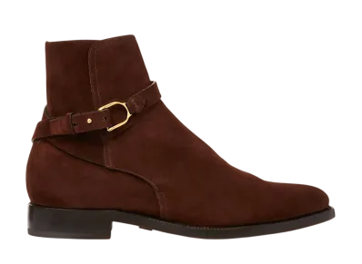 Ralph Lauren Purple Label Welington Calf-Suede Boot "Chestnut Brown"