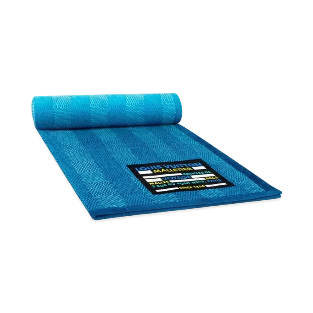 Louis Vuitton Damier Stripes Beach Towel "Blue"