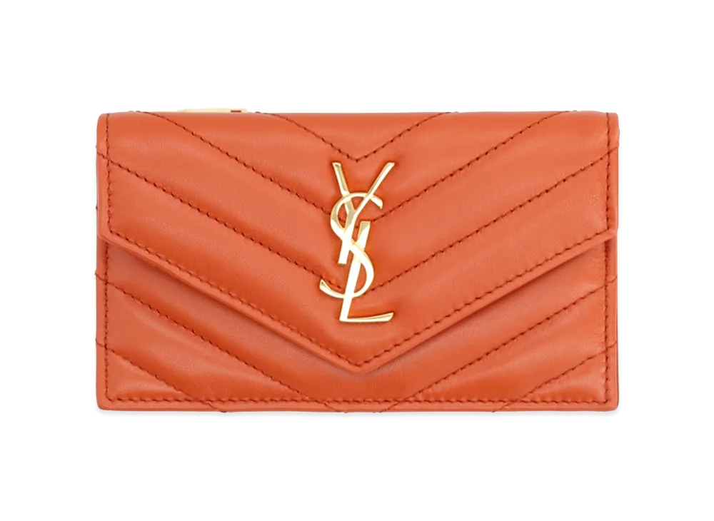Saint Laurent Women's Card Holder Cassandras "Red"