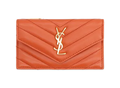 Saint Laurent Women's Card Holder Cassandras "Red"