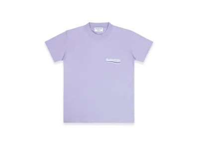 BALENCIAGA Women's Political Campaign Small Fit T-Shirt "Purple"