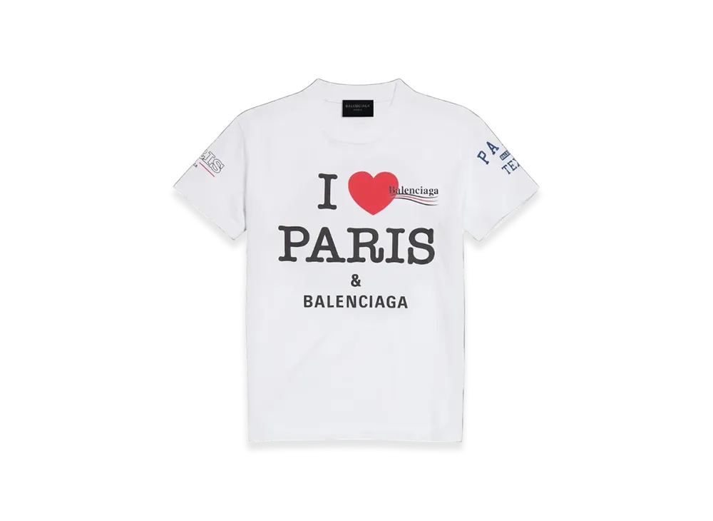 BALENCIAGA Women's New Year Series 25 Overlayer Political Campaign T-Shirt Small Fit "White"