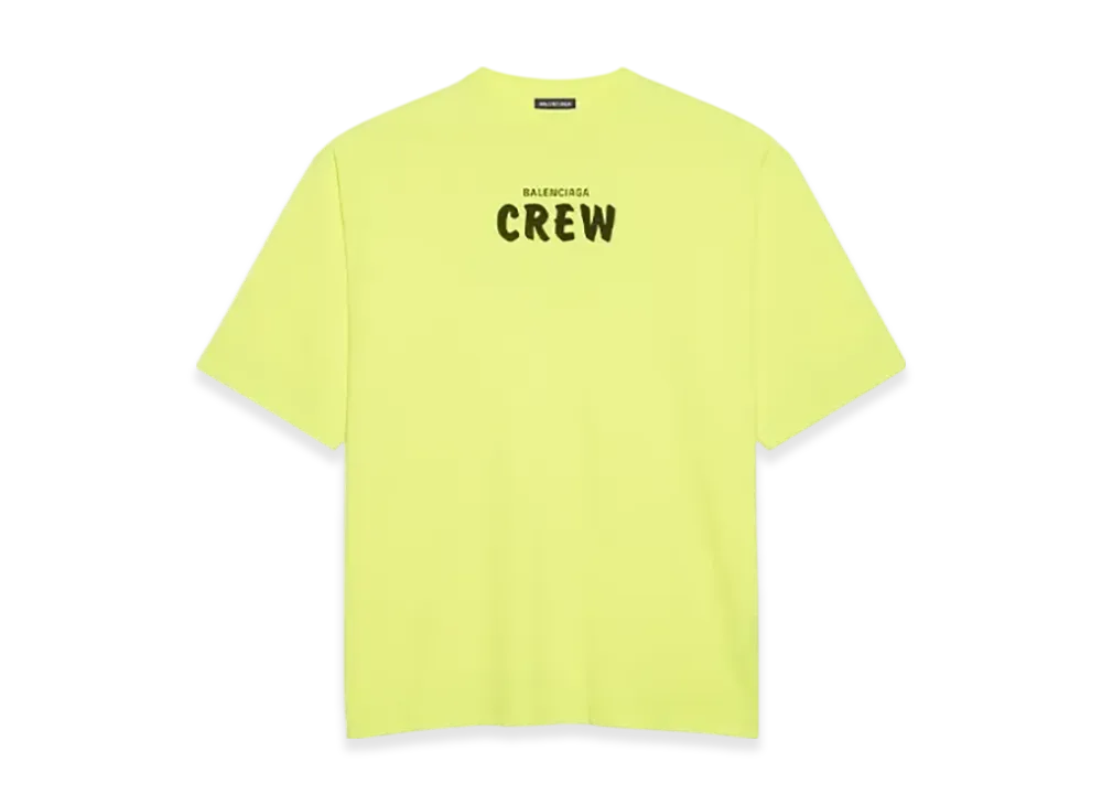 バレンシアガ クルー ロゴ Tシャツ "イエロー" 612965TIV24