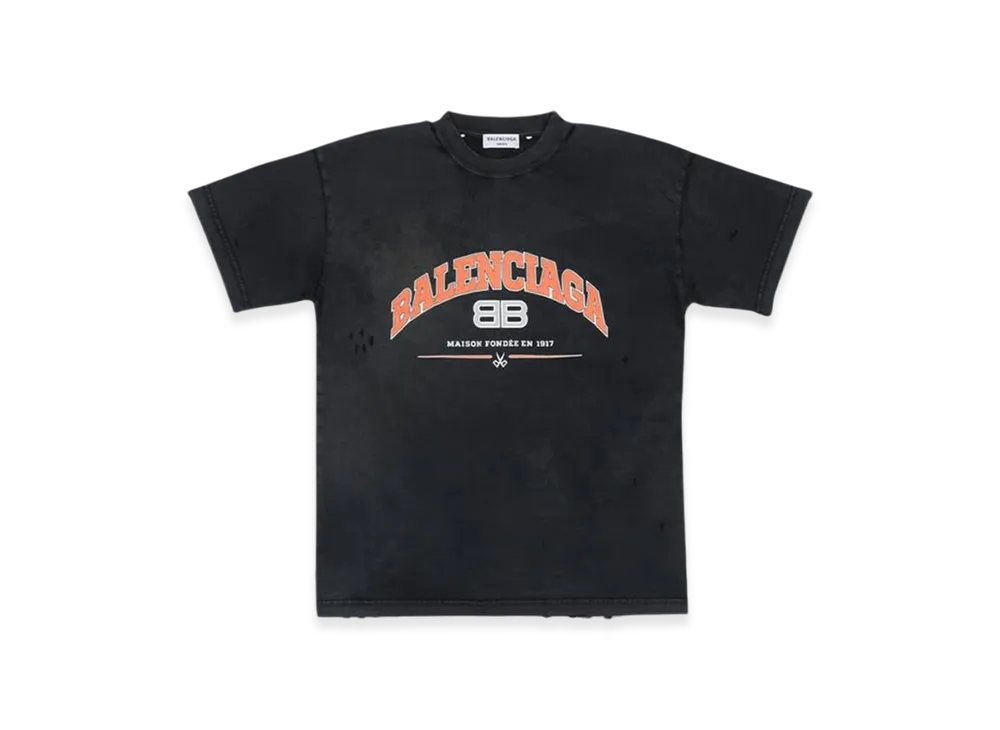 BALENCIAGA Women's Maison BALENCIAGA T-Shirt Medium Fit "Black"