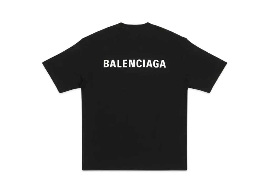 BALENCIAGA MENS New Copyright Medium Fit T-shirt "Black"