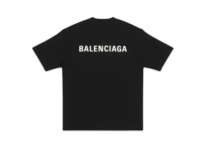 BALENCIAGA MENS New Copyright Medium Fit T-shirt "Black"