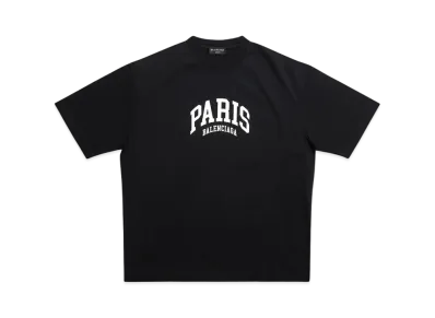 BALENCIAGA MENS Cities Paris T-shirt Medium Fit "Black/White"