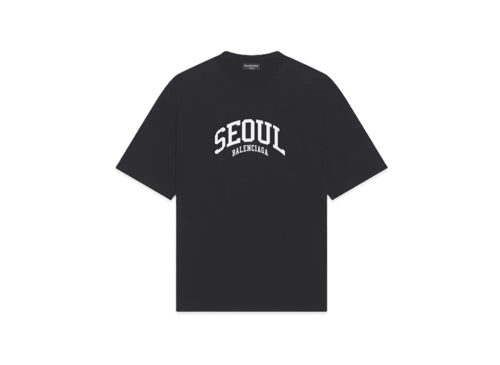BALENCIAGA Cities Seoul Medium Fit T-shirt "Black"