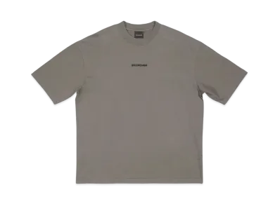 BALENCIAGA MENS Back T-shirt Medium Fit "Grey/Black"
