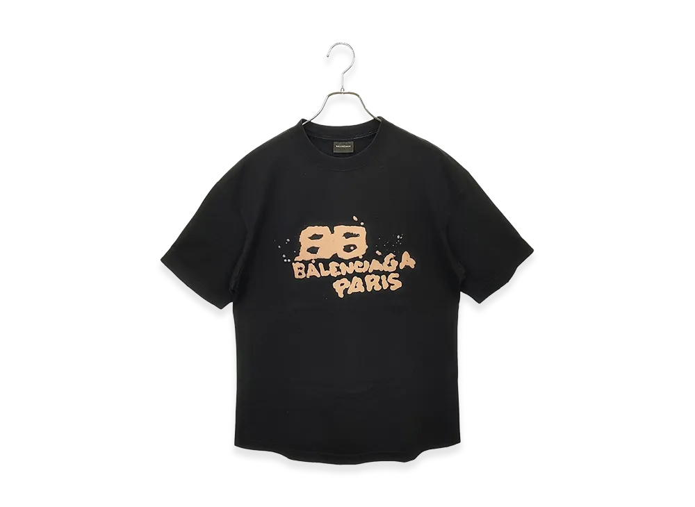 BALENCIAGA Hand Drawn BB Icon T-Shirt "Black"