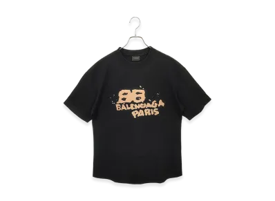 BALENCIAGA Hand Drawn BB Icon T-Shirt "Black"