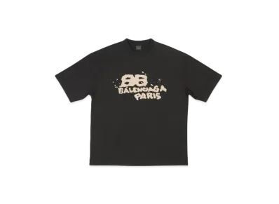 BALENCIAGA Hand-Drawn BB Icon T-shirt Medium Fit "Black"