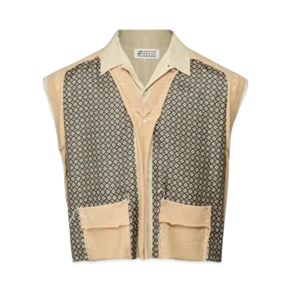 Maison Margiela Spliced Irregular Stripe Shirt "Yellow"