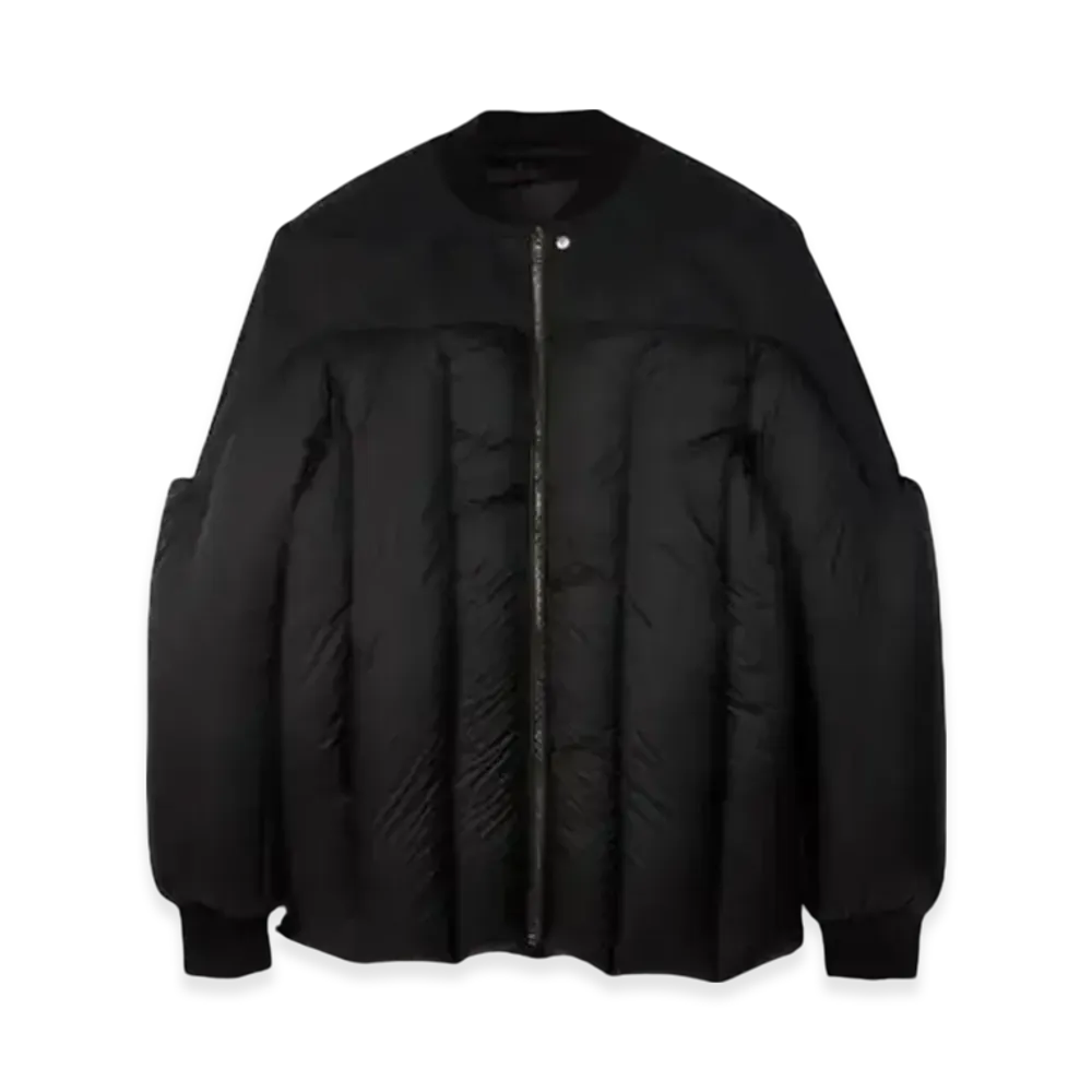 Rick Owens Woven Down Geth Bomber Jacket "Black"