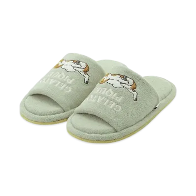 GELATO PIQUE Homme Airy Moco Sleeping Dog Applique Room Shoes "Mint"