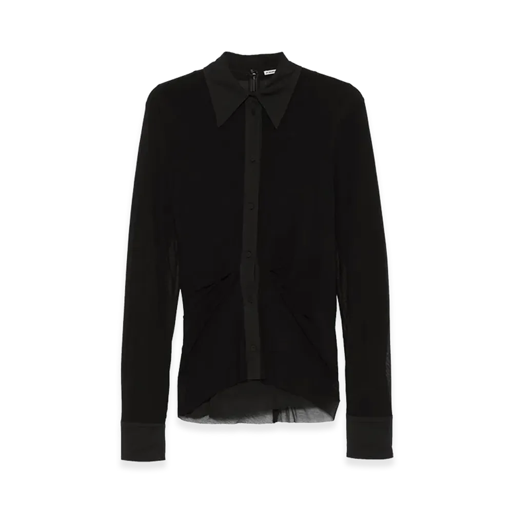 Jil Sander Women's Double Layer Shirt "Black"