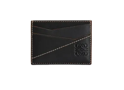 LOEWE Puzzle Stitches Plain Cardholder In Smooth Calfskin "Black"