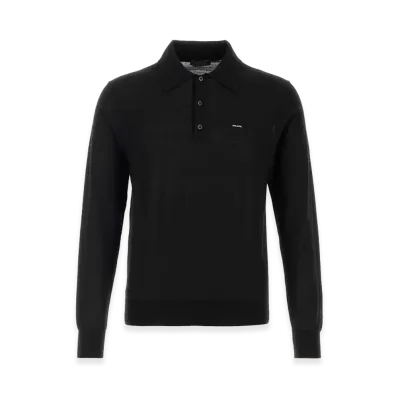 PRADA Wool Polo Shirt "Black"