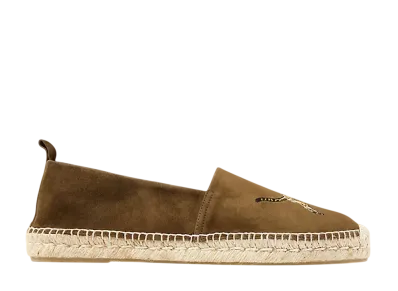 Ralph Lauren Purple Label Bosworth Embroidered Suede Espadrille "Sahara Olive"