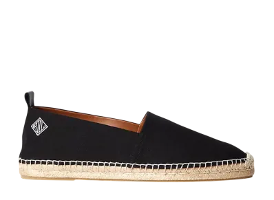 Ralph Lauren Purple Label Bosworth Monogram Canvas Espadrille "Black"