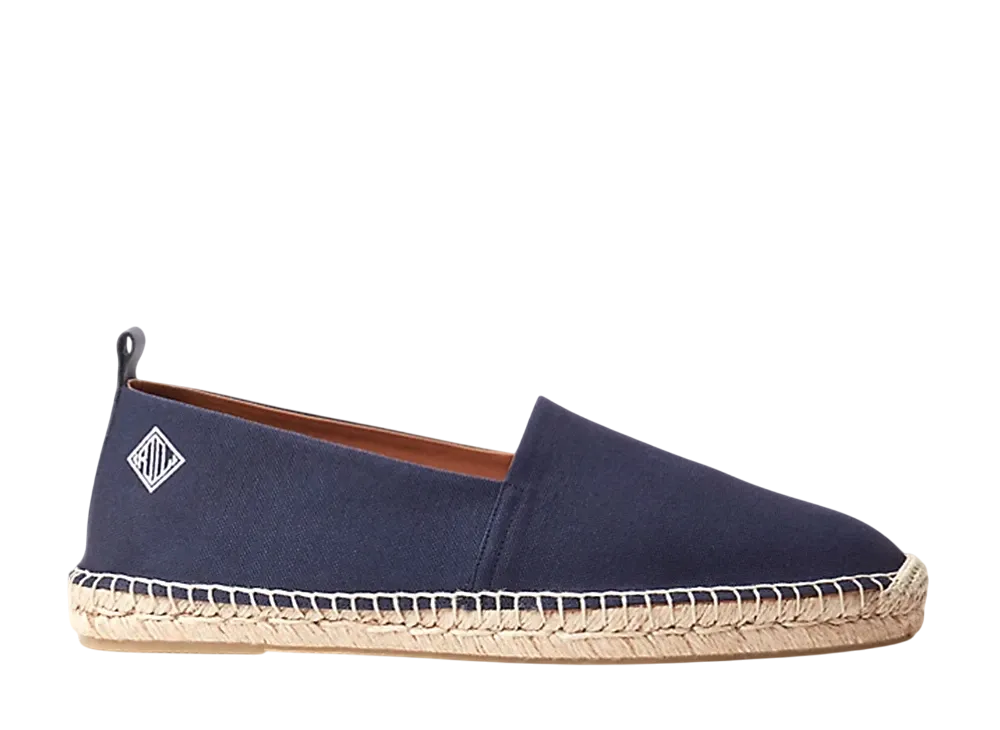 Ralph Lauren Purple Label Bosworth Monogram Canvas Espadrille "Classic Chairman Navy"