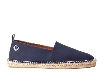 Ralph Lauren Purple Label Bosworth Monogram Canvas Espadrille "Classic Chairman Navy"