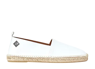 Ralph Lauren Purple Label Bosworth Monogram Canvas Espadrille "White"