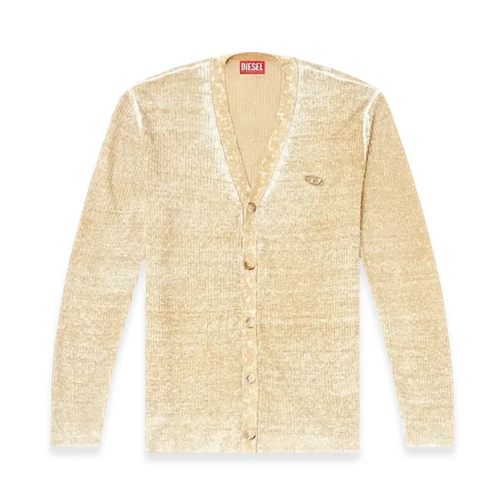 Diesel M-Robin Linen Cardigan "Light Brown"