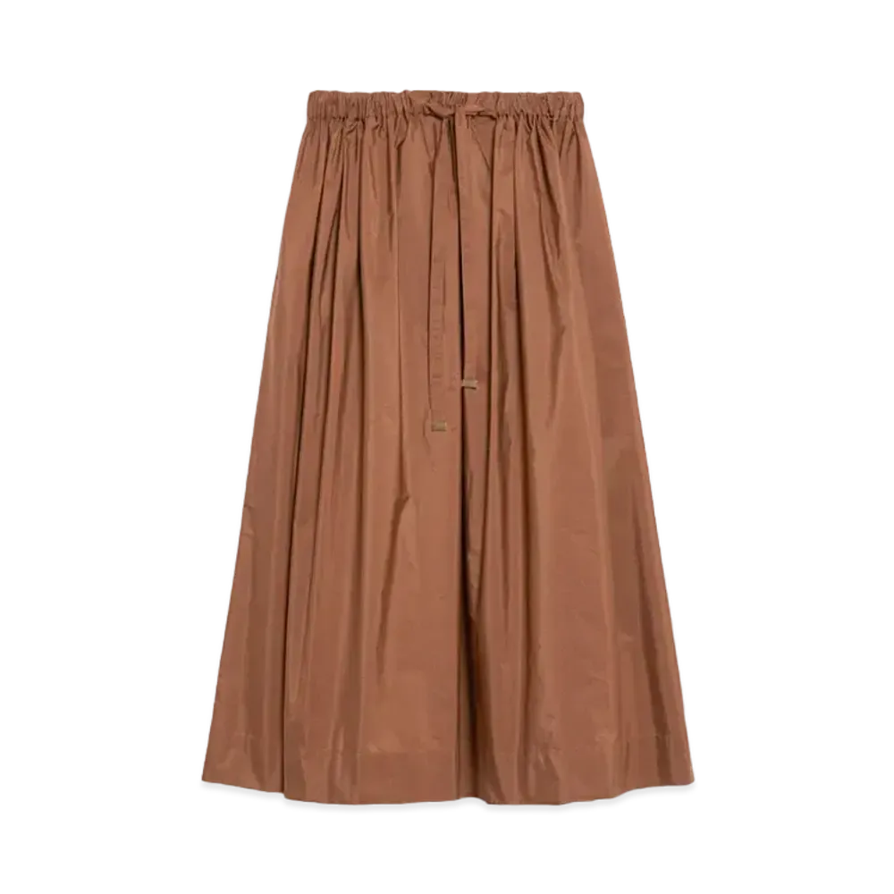 Max Mara Claire Taffeta Skirt "Hazelnut Brown"