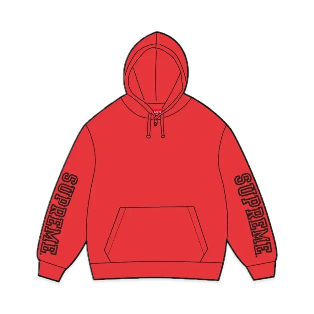 Supreme Collegiate Sleeve Hooded Sweatshirt "Burnt Red"