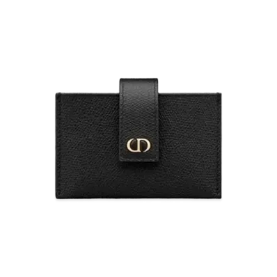 Dior 30 Montaigne Card Holder "Black/Gold"